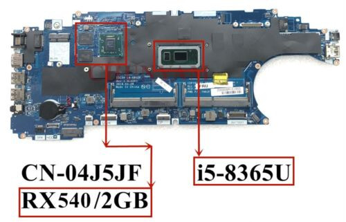 Cn-04J5Jf For Dell Precision 3540 With I5-8365U Workstation Laptop Motherboard