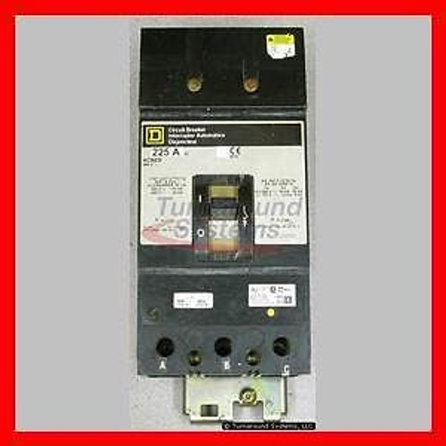 Square D KC34225-LG1 Circuit Breaker, 225 Amp, 600 Volt, 65 kAIR, I-Line, Used