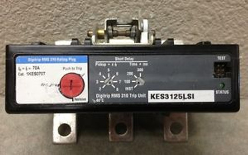 CUTLER HAMMER KES3125LSI TRIP UNIT / 70 AMP 1KES070T RATING PLUG