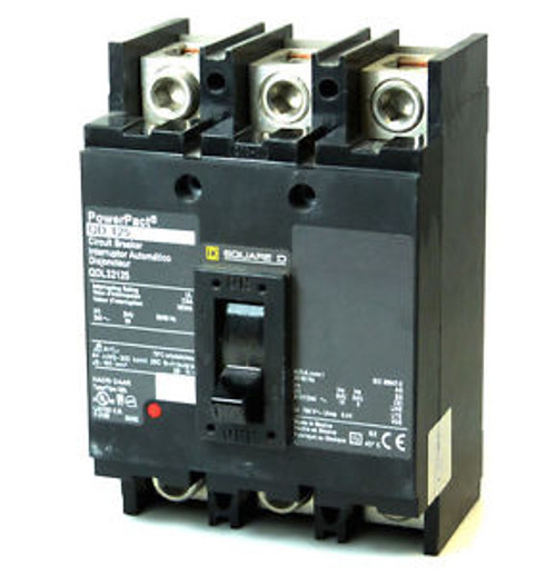 Square D QDL32125 125A 3-Pole 240V Circuit Breaker 1 YEAR WARRANTY