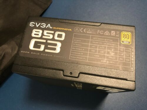 New Evga Supernova 220-G3-0850-X1, 850 G3, 80 Plus Gold 850W, Fully Modular,