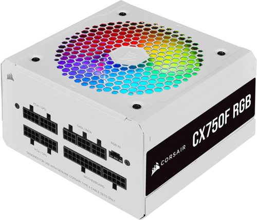 Cx750F Rgb, 750 Watt, 80 Plus Bronze, Fully Modular Rgb White Power Supply