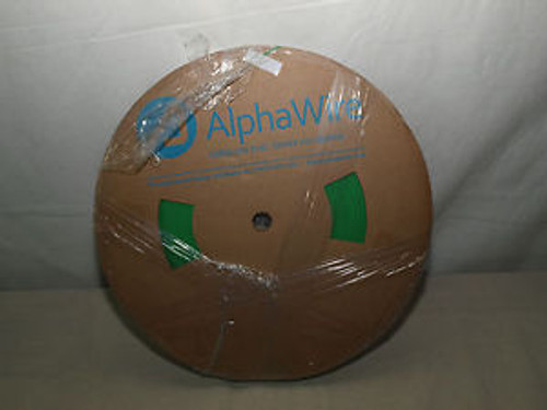 Alpha Wire Fit 221 Irradiated Polyolefin Heat Shrink Tubing Green1000Ft 1/16 New