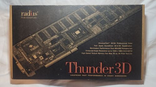 Radius Thunder 3D Professional Color Graphics Card Original Box & Paperwork