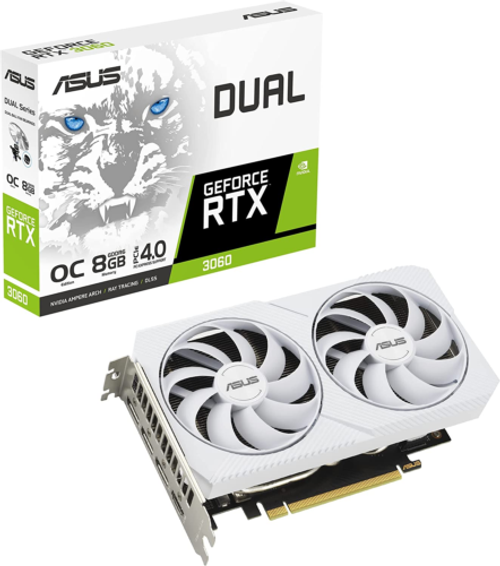 Dual Geforce Rtx 3060 White Oc Edition 8Gb Gddr6 (Pcie 4.0, 8Gb Gddr6, Hdmi 2.1