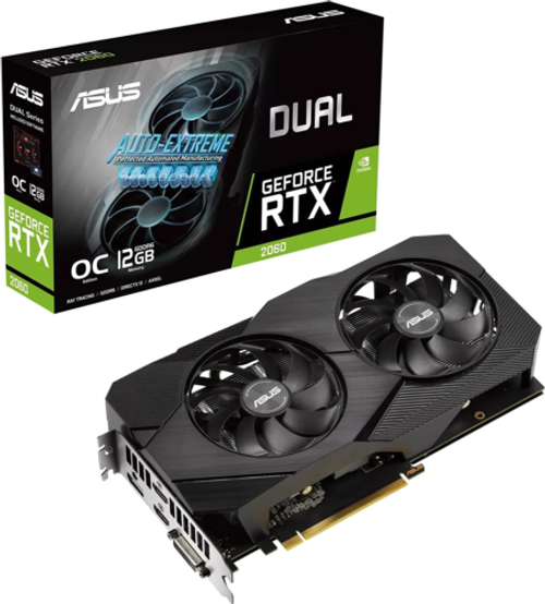 Dual Geforce Rtx 2060 Evo Oc Edition Graphics Card (Pcie 3.0, 12Gb Gddr6 Memory,