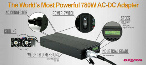 Single 780W Ac Adapter; 110V-250V; For Alienware; X51 R3; M17X; M18X;Barrel Plug