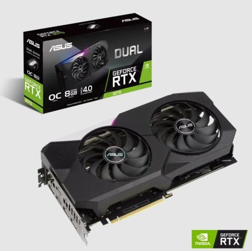 New Asus Geforce Rtx 3070 V2 Oc 8Gb Gddr6 Video Card Hdmi Dp Dual-Rtx3070-O8G-V2