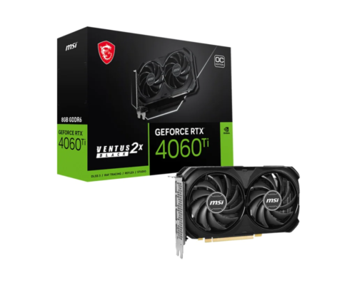 Msi Geforce Rtx 4060 Ti Ventus 2X Black 8G Oc Nvidia 8 Gb Gddr6