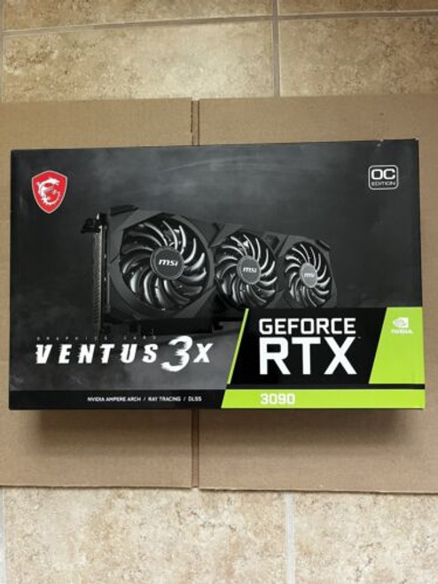 Msi Rtx 3090 Ventus 3X 24G Oc Gdrr6X 384-Bit Hdmi/Dp Torx Fan 3 Graphics Card