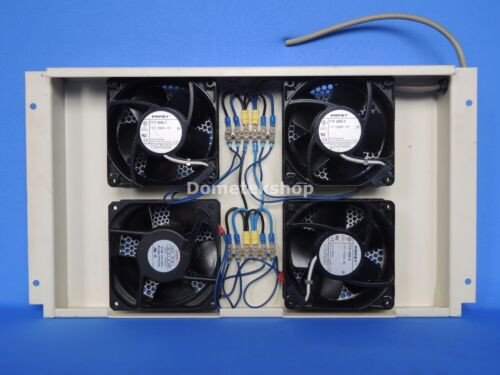 Cooling Fan Panel W. 4 Fans 4.5", 115 V, Papst 4606 + Etri 125 Xr