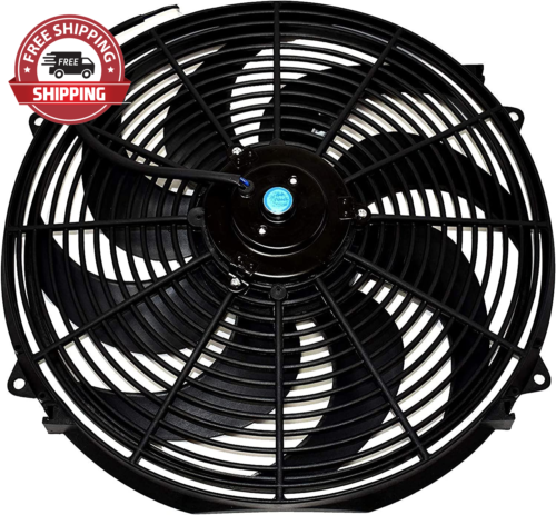 A-Team Performance - Radiator Electric Cooling Fan 16Inch Heavy Duty - 12V Wide