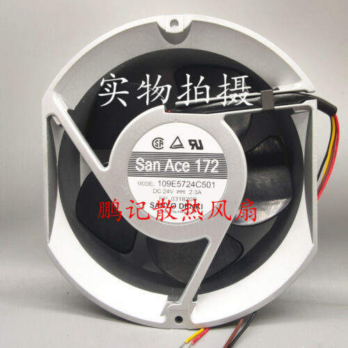 1Pc Original Sanyo 109E5724C501 24Vdc 2.3A 4-Wire Aluminum Frame Cooling Fan