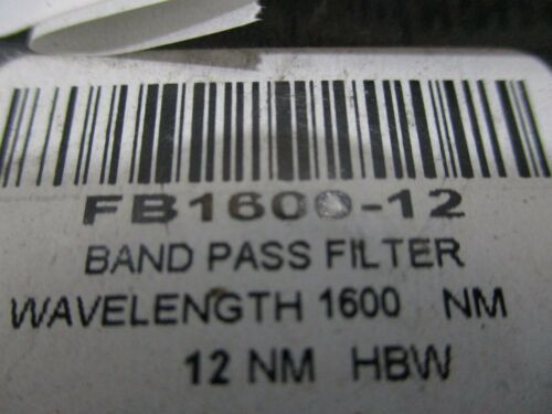 Thorlabs Fb1600-12 Ø1" Bandpass Filter, Cwl = 1600 ± 2.4 Nm, Fwhm = 12 ± 2.4 Nm