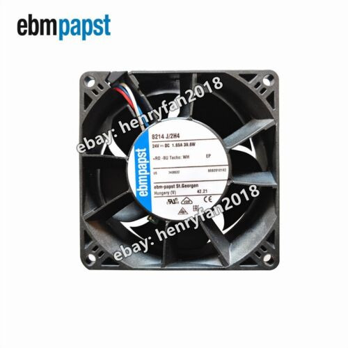 Ebmpapst 8214J/2H4 Axial Fan Dc 24V 39.6W 1.65A 808038Mm 3-Wire Cooling Fan