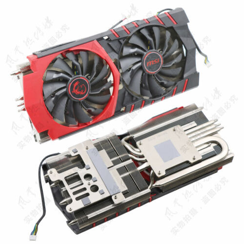 For Msi R9 390X/R9 390 Gaming Red Dragon Radiator Cooling Fan Assembly