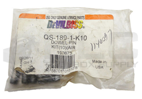 Bag Of 10 New Sealed Devilbiss Qs-189-1-K10 Dowel Pin Kit Pk 10 190873