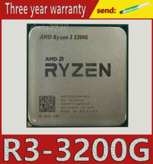 Amd Ryzen R3-3200G Am4 3.6-4.0Ghz 4-Core 4Thr 65W Desktop Cpu Processor