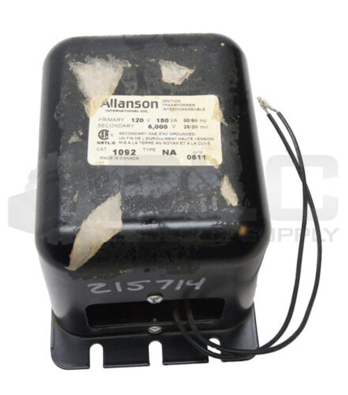 New Allanson 1092 Interchangeable Ignition Transformer Type Na 120V Read
