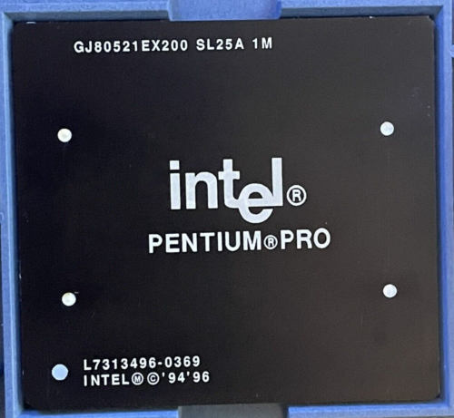 Pentium Pro Black Fiber - Gj80521Ex200 Sl25A - Tested And Working