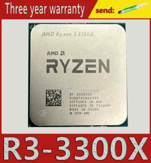 Amd Ryzen R3 3300X Am4 Quad-Core 8T 3.8Ghz 65W Desktop Cpu Processor