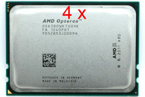 4 X Amd Opteron 6380 16 Core 2.5Ghz 16Mb Socket G34 Cpu Processor Os6380Wktgghk
