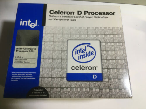 Intel Celeron D Processor 320 Brand New Sealed Box With Heat Sink And Fan