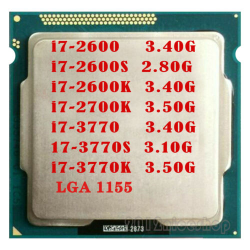 Intel I7-2600 I7-2600S I7-2600K I7-2700K I7-3770 17-3770S I7-3770K Lga1155 Cpu