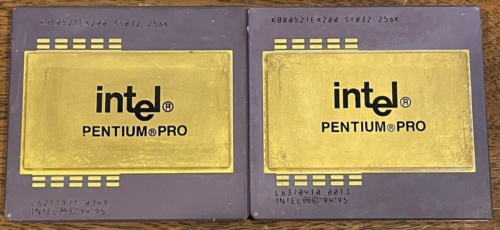 Dual Intel Pentium Pros 200 Mhz 256K Kb80521Ex200 Sy032 - Tested & Working