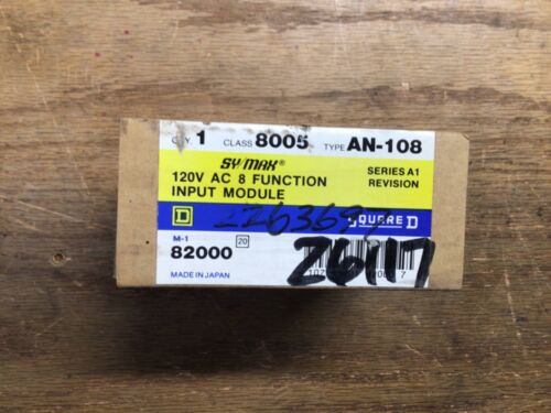 New Sealed Square D 8005 An-108 Sy/Max 8 Function Input 120Vac Ser A1 82000