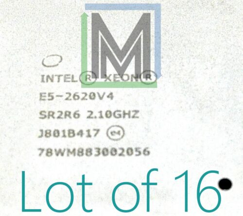 Sr2R6 Intel Xeon E5-2620 V4 2.10Ghz 8-Core 20M Lga2011-3 Cpu Processor - 16Pcs