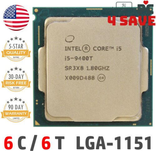 Intel Core I5-9400T 1.80Ghz Base, 3.40Ghz Turbo, 6-Core Lga 1151