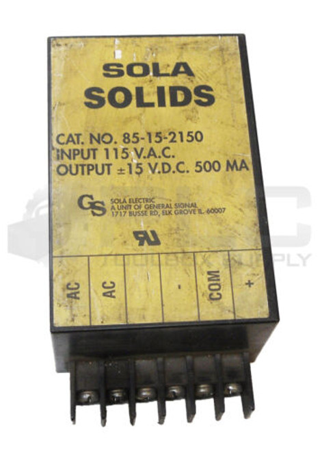 Sola 85-15-2150 Power Supply 115Vac 15Vdc