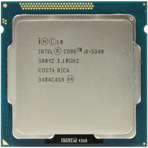 Cpu Processor Intel I5 3340 Sr0Yz 3.10Ghz Lga1155 Lga 1155 Quad Core Third Gen