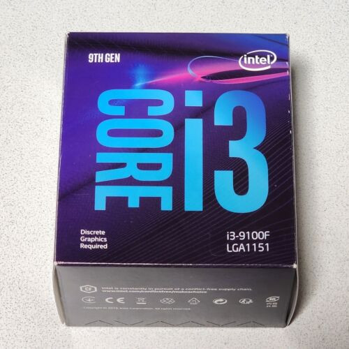 Cpu Intel Core I3 9100F 3.6Ghz 4 Core 4 Threads Coffeelake Pc Parts Intel Veri