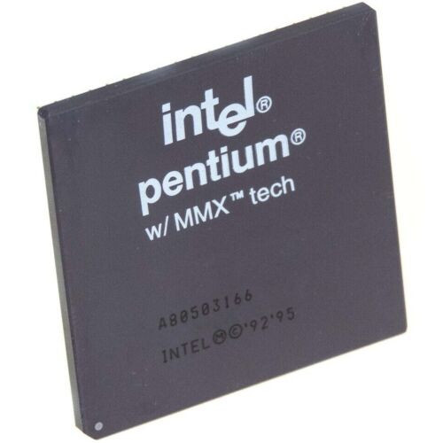 Intel Pentium Mmx 166 A80503166 Sl27K Socket Pga296 296 Pin Vintage Collectable