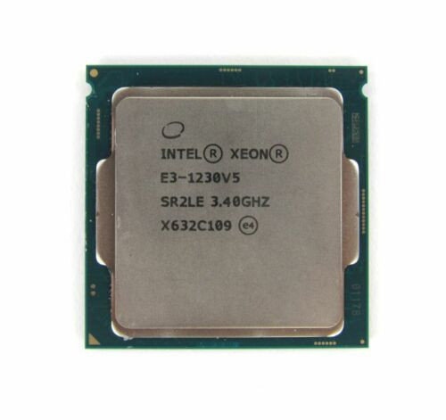 Intel Xeon E3-1230 V5 8M,3.40 Ghz Cm8066201921713 Sr2Le Cpu From Tray Tested C/R
