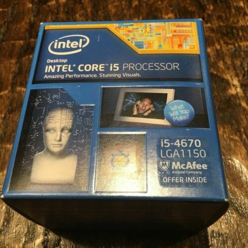 New Intel Core I5-4670 3.4Ghz Quad-Core Lga 1150 Haswell Cpu Processor In Box