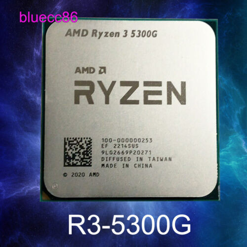 Amd Ryzen 3 5300G  Am4 Cpu Processor 4.0-4.2Ghz Quad Core 8Thr 65W R3 5300G