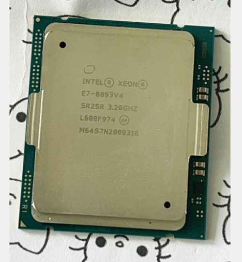 Intel Xeon Sr2Sr  E7-8893 V4 Cpu Processor 4 Core 3.20Ghz 60Mb L3 Cache 140W
