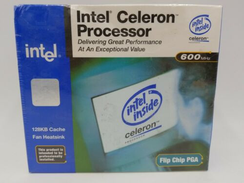 New Intel Celeron Processor 600 Mhz, 128K Cache, 66 Mhz Fsb New Old Stock