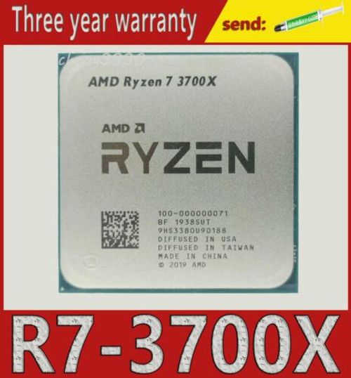 Amd Ryzen 7 3700X Am4 R7 3700X 3.6Ghz Octa-Core 16T Socket Am4-Cpu Processor