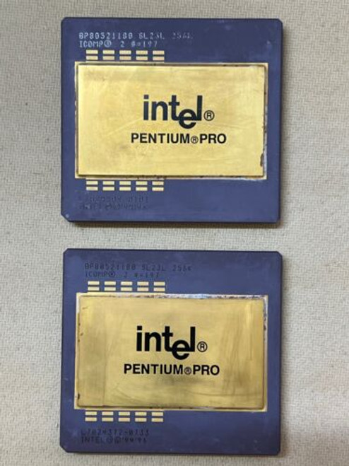 Matched Set Intel Pentium Pro Sl23L 256K Cpu Rare Vintage