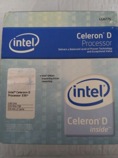 New Intel Celeron D Processor 336 2.80 Ghz 533 Mhz Fsb 256 Kb L2 Cache W/Fan
