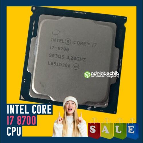 Intel Core I7-8700 6 Cores 3.2Ghz 12Mb 8 Gt/S 65W Lga 1151 Cpu