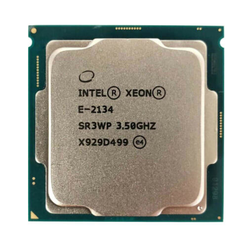 Intel Xeon E-2134 Cpu Processor 3.5-4.5Ghz 4Core Lga1151 71W Sr3Wp