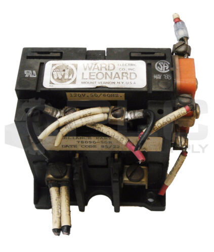 Ward Leonard 78090-50R Definite Purpose Contactor 120V 5/60Hz R001-7030-11
