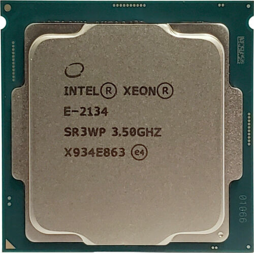 Intel Xeon E-2134 Quad Core 3.5Ghz / 4.5Ghz 8M 71W Lga1151 Cpu Sr3Wp