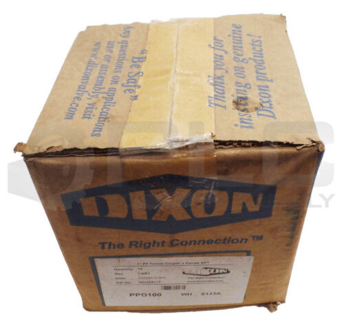 Sealed New Box Of 10 Dixon Ppd100 1" Pp Female Coupler X Female Npt Read