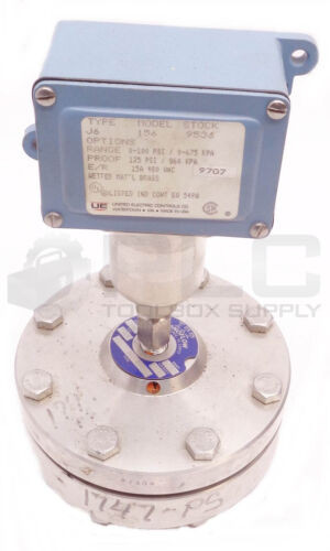 New United Electric J6-156 Pressure Switch W/ Itt Diaphragm Seal 316L 1250Mwp